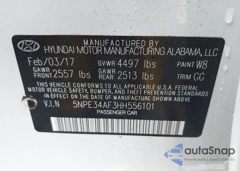 2017 Hyundai Sonata Sport from USA, damaged, VIN 5NPE34AF3HH556101